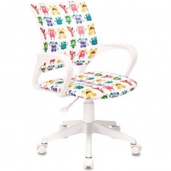 Кресло детское БЮРОКРАТ CH-W204NX белое, монстры Кресло детское БЮРОКРАТ CH-W204NX белое, монстры