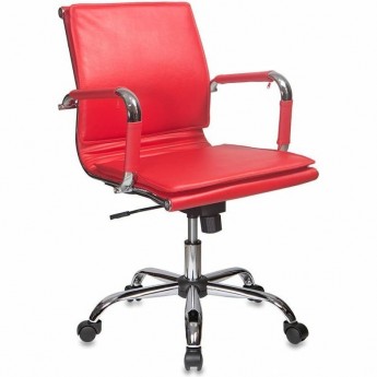 Кресло руководителя БЮРОКРАТ CH-993-Low красное, экокожа Кресло руководителя БЮРОКРАТ CH-993-Low красное, экокожа