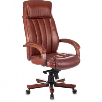 Кресло руководителя БЮРОКРАТ T-9922WALNUT светло-коричневое, кожа Кресло руководителя БЮРОКРАТ T-9922WALNUT светло-коричневое, кожа