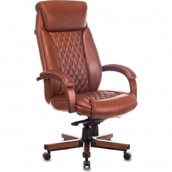 Кресло руководителя БЮРОКРАТ T-9924WALNUT светло-коричневое, кожа Кресло руководителя БЮРОКРАТ T-9924WALNUT светло-коричневое, кожа
